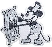 PITAI Helmsman Mickey Iron On Patches Embriodered Patch Badge Iron On Sew On Clothes Decorative T-Shirt Jean Repair Applique Emblem