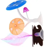 Ipetboom 2pcs Betta Mushroom Hammock Betta Leaf Hammock Betta Fish Leaf Decor Betta Hammock Betta Fish Leaf Pad Betta Bed Leaf Hammocks Fish Hide Leaf Crafts Silica Gel Fish Tank