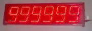 6 DIGIT PRODUCTION COUNTER DISPLAY in 4" High LED Digits