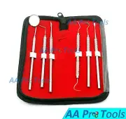 Dental Tartar Calculus Plaque Remover Tooth Scraper Mirror Scaler Kit (6)