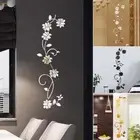 Wall Stickers Manual Home Decor Flower Vine Acrylic Removable DIY Wall Sticker