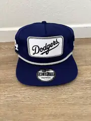 Dodgers Golfer Hat Blue Los Angeles Adjustable Rope SnapBack New Era NWT