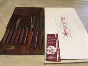 VTG NOS MCM Town & Country Cutlery 9 Piece Set STEAK KNIVES 6 - FORK 2 KNIVES