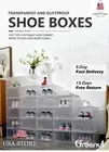 6 Pack Transparent Shoe Storage Box Wardrobe Stackable Household Drawer Organize