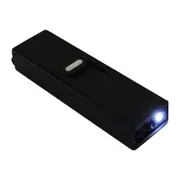 unbrand Windproof Lighting Function Electronic Usb Charging Self-protection Miniature Flashlight Black