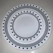 CORELLE CITY BLOCKS DINNER PLATES SET OF 4 Plates 4 Bread Plates New