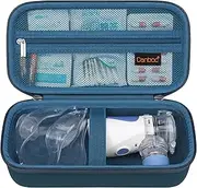 Canboc Travel Case for Portable Handheld Inhaler Nebulizer, Home Compression Nebulizer for Adults and Kids, Mesh Pocket fit Packets of Medication or Other Essentials, Blue (Case Only)