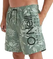 [O'Neill] Cali Floral 16 Inch Swimming Shorts Men - XL, Green, X-Large