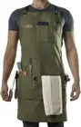 Chef and BBQ Apron with Bottle Opener and Hand Towel - 10Oz Cotton Canvas, Stain