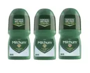 3 x Mitchum for Men Anti-Perspirant Deodorant Roll-On 50mL Unscented