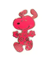⚡RARE⚡ PINTRILL x PEANUTS Red Floral Snoopy Pin *LIMITED EDITION* SDCC