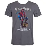 Captain Morgan Spiced Rum Tee Shirt Grey