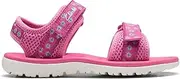 [Clarks] Surfing Tide Kid Textile Sandals in Hot Pink