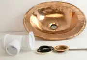 Handcrafted Hammered Oval Solid Copper Sink, Copper Kitchen Sink (12,5”x10”)