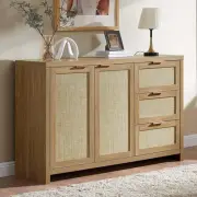 Rattan Dresser Tallboy Storage Cabinet/Buffet Sideboard/Hallway Table Weather...