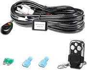 Light Bar Wiring Harn Kit, 2 Leads Wirel Remote Control Wiring Harn Kit 18AWG Core Cable Wiring Harn Kit for Car Fog Lights Work Driving Lights Bar Fit 1 Light