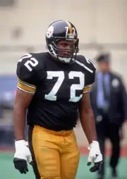 Offensive lineman Ray Snell Pittsburgh Steelers looks on from the - Old Photo