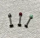 Set Of 3 Ball Labret Piercings.