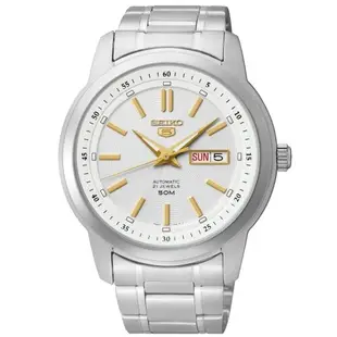 SEIKO 精工 經典盾牌五號 星期日期顯示機械男表(7S26-03Z0G/SNKM85J1)44mm