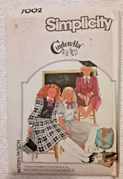 Vintage OOP Simplicity Pattern 7002 Girls' Dress Sewing Craft Project (C)