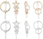 BIUDECO Daily Use Geometric Hairpin 8pcs Set Stylish Women's Hair Clips for Loved Ones