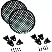 2 Absolute DJS10 10" Subwoofer Grilles10" Inch Universal Speaker Subwoofer Grill