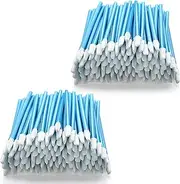 AAwipes Cleanroom Swabs (200pcs, 3.2mm Head Width Spear Shape Pointed Tips, Blue) Multi-Purpose Cleaning Swab Sticks with Lint-Free Microfiber Tips for Inkjet Printer