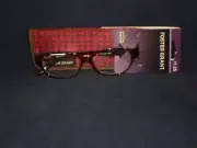 Foster Grant Reading Glasses With Bonus Case +1.25 Red Damaged G6-6