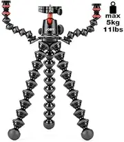 JOBY Gorilla pod Rig 5Kg Flexible Tripod Rig for DSLR Camera and Accessories, Black, (JB01522-BWW)