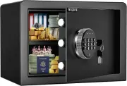 WASJOYE Cabinet Security Safe Box, Fireproof Home Lock Safe with Digital Keyp...
