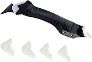 Silicone Caulking 3 in 1 Tool Removal Residue Scraper Kit Sealant Replace Set HG (Plastic)