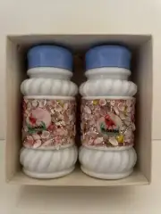 Vintage Sea Shell Encrusted Salt and Pepper Shakers Florida Souvenir Plastic
