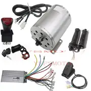 Brushless 48V 1800W Electric Motor Kits Controller Throttle Grips Go Kart Trikes