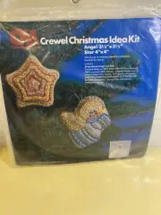 Columbia Minerva 1978 Crewel Christmas ornament kit # 7863 Angel Star