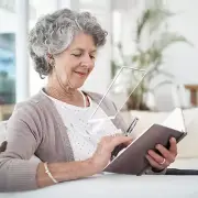 5X Hands Free Magnifier, Flexible Gooseneck Full Page Magnifier, 8"x5.5" Large