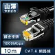 【山澤】Cat.6 1000Mbps高速傳輸十字骨架八芯雙絞網路線 黑/10M