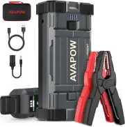 AVAPOW Car Battery Jump Starter 3000A Peak, Jumpstart with Force Start Function