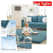 Colorful Baby Play Mat with Memory Foam - Safe, Soft Tummy Time Rug 4'11x3'28