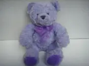 Build A Bear Nikki Purple Ribbon Teddy Cancer Awareness Stuffed Plush NWOT NEW