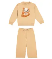 [Il Gufo] Il Gufo Fleece sweatshirt and sweatpants set Y 10 brown