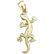 14K Gold Lizard Charm