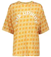 [The Upside] The Upside Carla printed cotton-blend T-shirt AU 10 yellow