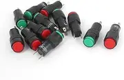 uxcell® AC 220V 2 Terminals Signal Lamps Indicator Pilot Lights Bulbs 12 Pcs Green Red