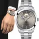 TISSOT 天梭 GENTLEMAN矽游絲開芯動力80紳士腕錶/灰/40cm/T1274071108100