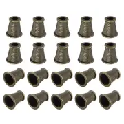 30Pcs 4mm Metal Bell Stopper Conical Cord Ends Lock Fastener Stopper, Bronze