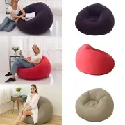 Inflatable Lazy Sofa Brown Inflatable Sofa Flocking Sofa Lazy Chair