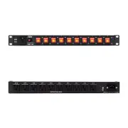 1U PDU Network Rackmount with Surge Protector Horizontal Rack Power Strip, (S...