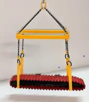 All Metal Crane Lifting Frame Set w/Straps In Authentic Liebherr Yellow 1/50th