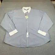 Brooks Brothers Poplin Shirt Mens XXL Blue Friday Oxford Button Up Long Sleeve