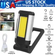 Rotatable Foldable COB LED WorkLight Magnetic Rechargeable Lamp Torch Flashlight